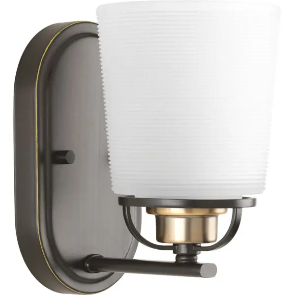 West Village One-Light Etched Prismatic Glass Bath Vanity Light - Image 1