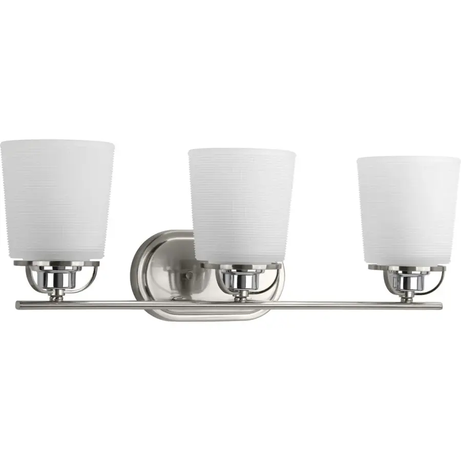 West Village Three-Light Etched Prismatic Glass Bath Vanity Light