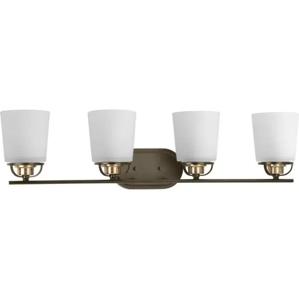West Village Four-Light Etched Prismatic Glass Bath Vanity Light