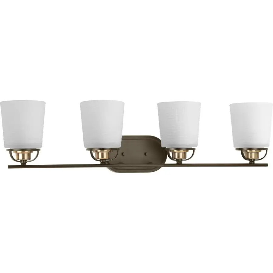West Village Four-Light Etched Prismatic Glass Bath Vanity Light
