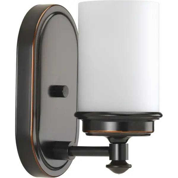 Glide Collection One-Light Etched Opal Glass Bath Vanity Light - Image 2