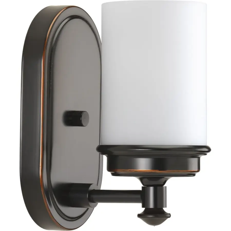 Glide Collection One-Light Etched Opal Glass Bath Vanity Light - Image 2