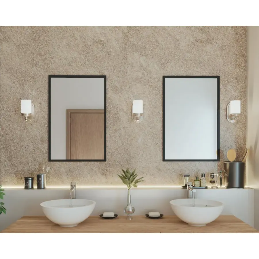 Glide Collection One-Light Etched Opal Glass Bath Vanity Light - Image 4