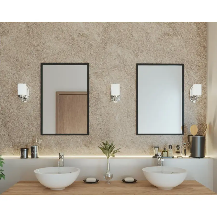Glide Collection One-Light Etched Opal Glass Bath Vanity Light - Image 6