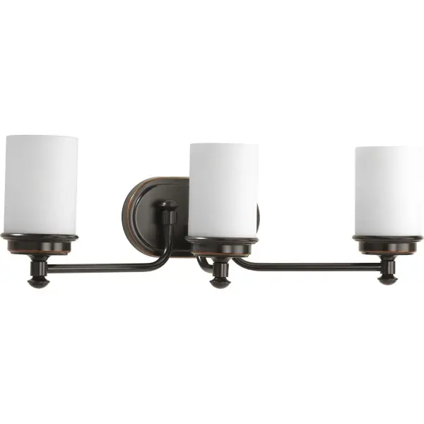 Glide Collection Three-Light Etched Opal Glass Bath Vanity Light - Image 2