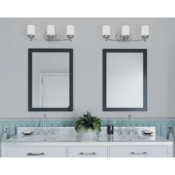 Glide Collection Three-Light Etched Opal Glass Bath Vanity Light - Image 6