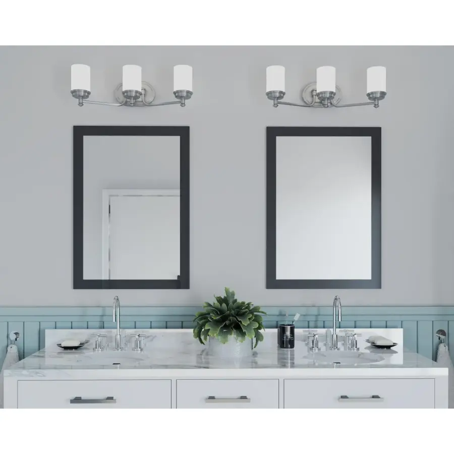 Glide Collection Three-Light Etched Opal Glass Bath Vanity Light - Image 6