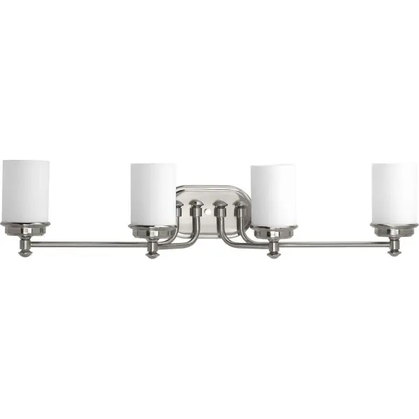 Glide Collection Four-Light Etched Opal Glass Bath Vanity Light - Image 1