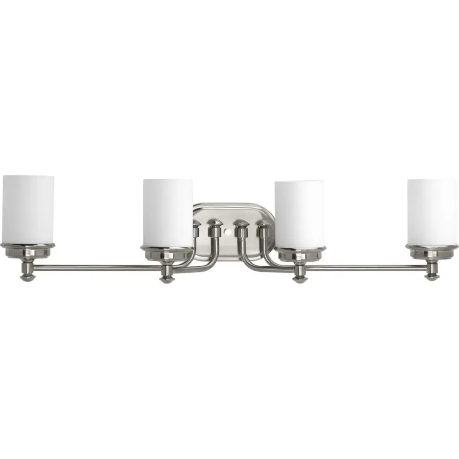 Glide Collection Four-Light Etched Opal Glass Bath Vanity Light - Image 1