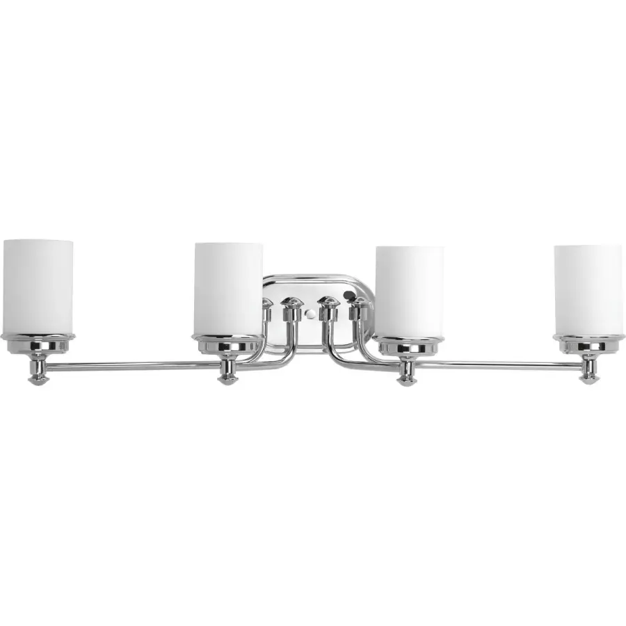 Glide Collection Four-Light Etched Opal Glass Bath Vanity Light - Image 2