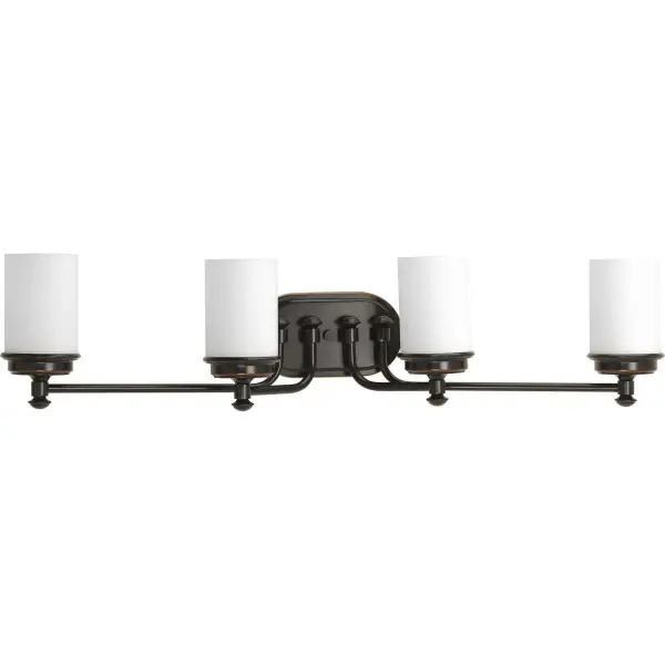 Glide Collection Four-Light Etched Opal Glass Bath Vanity Light - Image 3