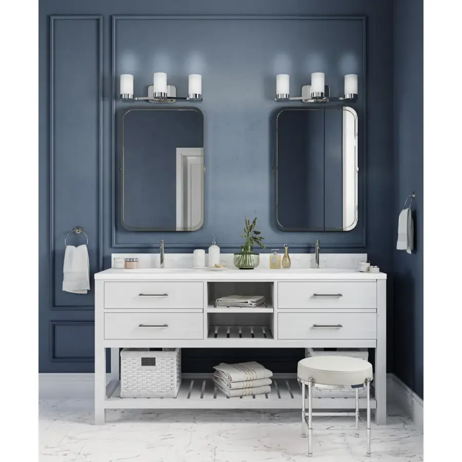 Sleek Mid-Century Modern Vanity Light with Polished Chrome Finish - Image 6