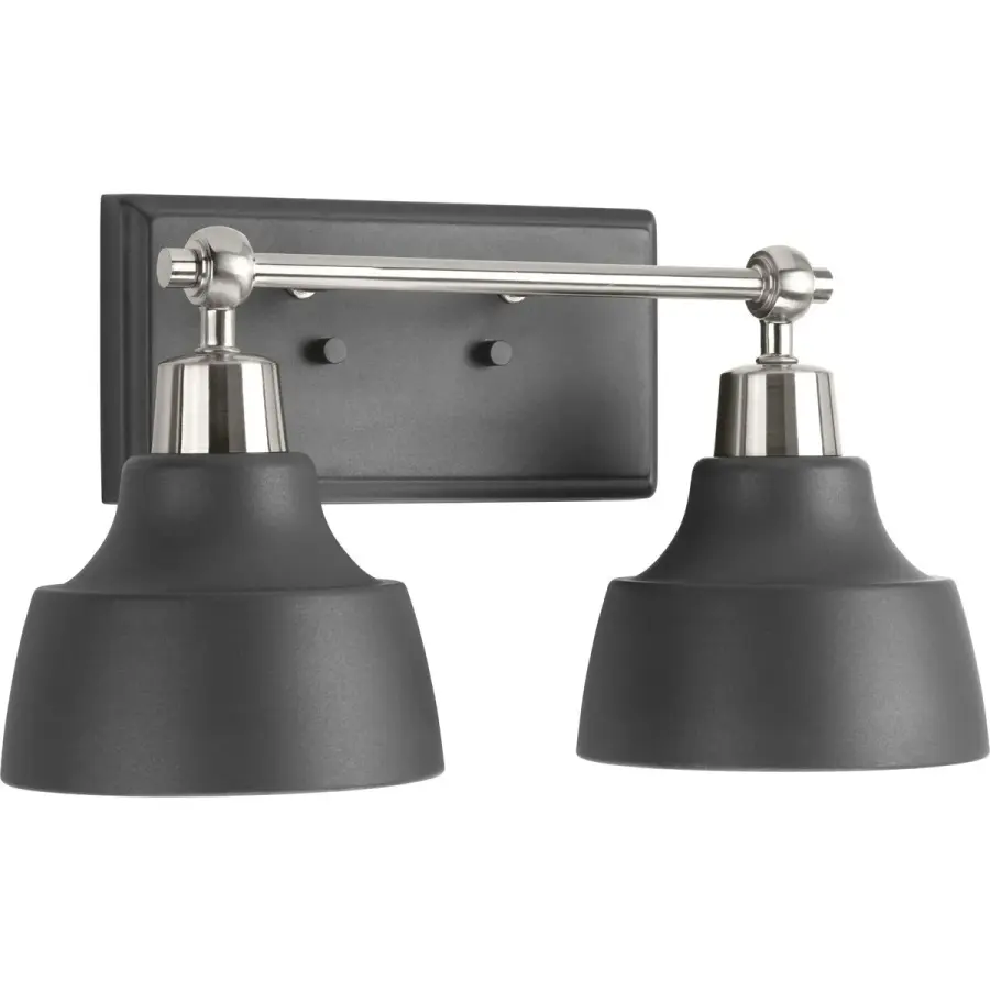Bramlett Two-Light Metal Shade Bath Vanity Light - Image 1