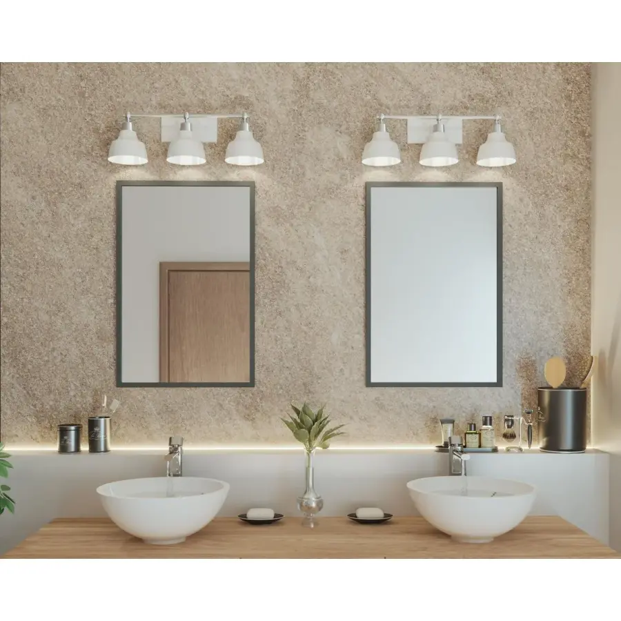 Bramlett Three-Light Metal Shade Bath Vanity Light - Image 3