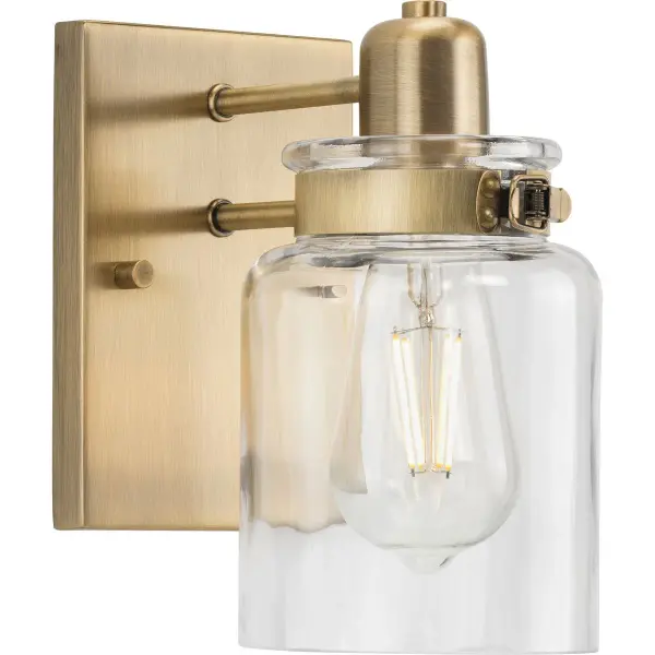 Calhoun One-Light Clear Glass Bath Vanity Light - Image 1