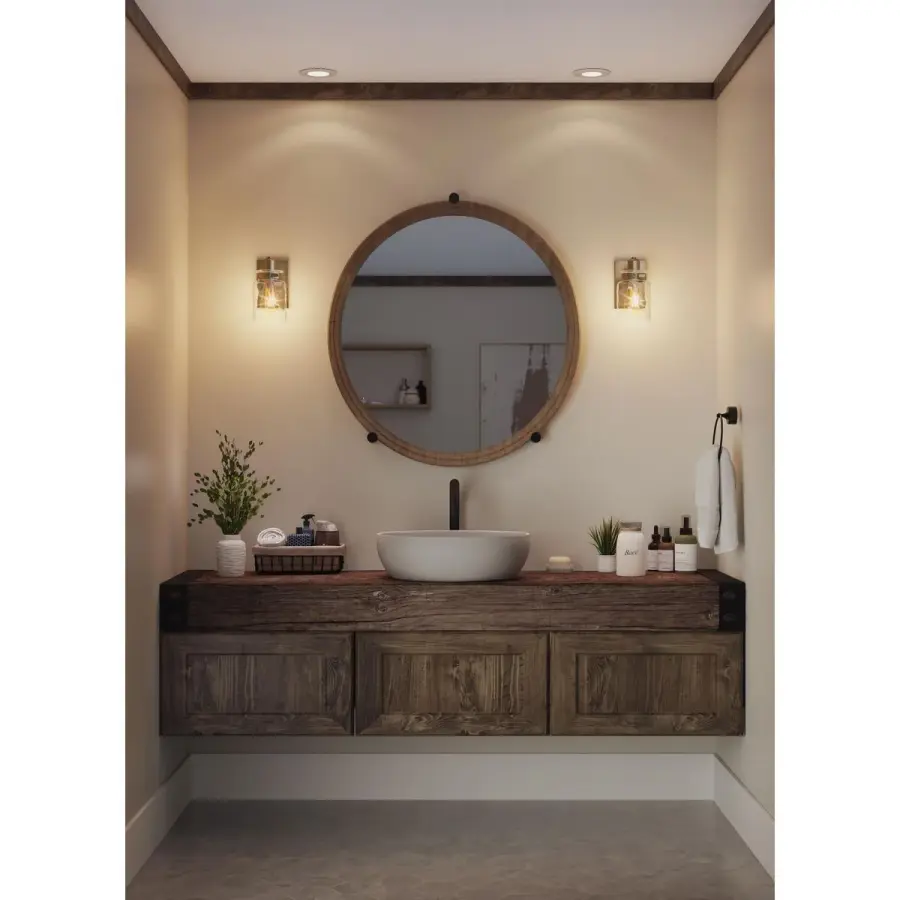Calhoun One-Light Clear Glass Bath Vanity Light - Image 4