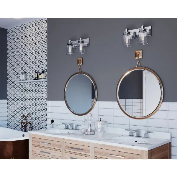 Calhoun Two-Light Clear Glass Bath Vanity Light - Image 6