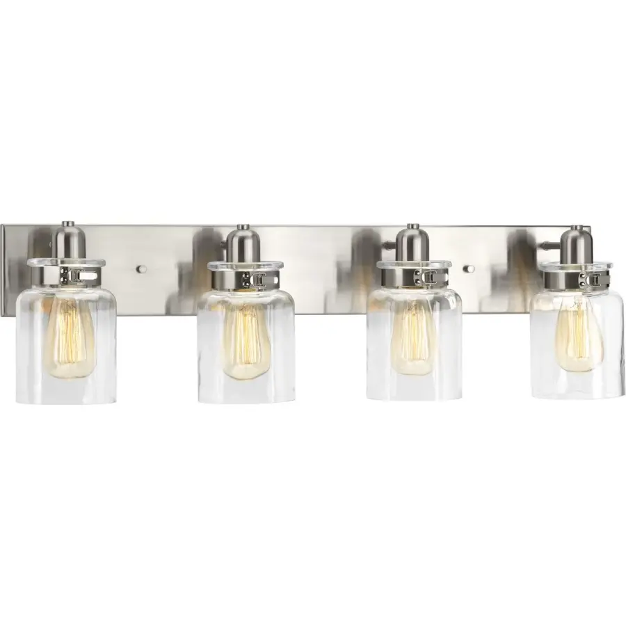 Calhoun Four-Light Clear Glass Bath Vanity Light - Image 1