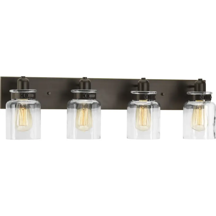 Calhoun Four-Light Clear Glass Bath Vanity Light - Image 2