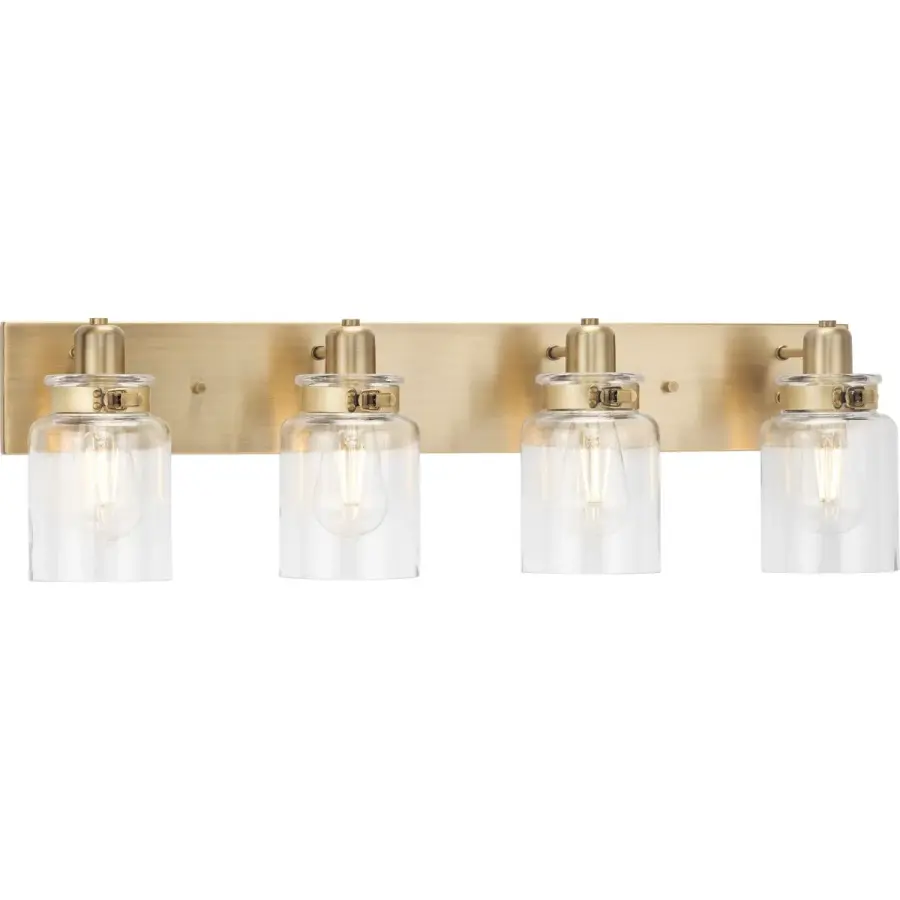 Calhoun Four-Light Clear Glass Bath Vanity Light - Image 3
