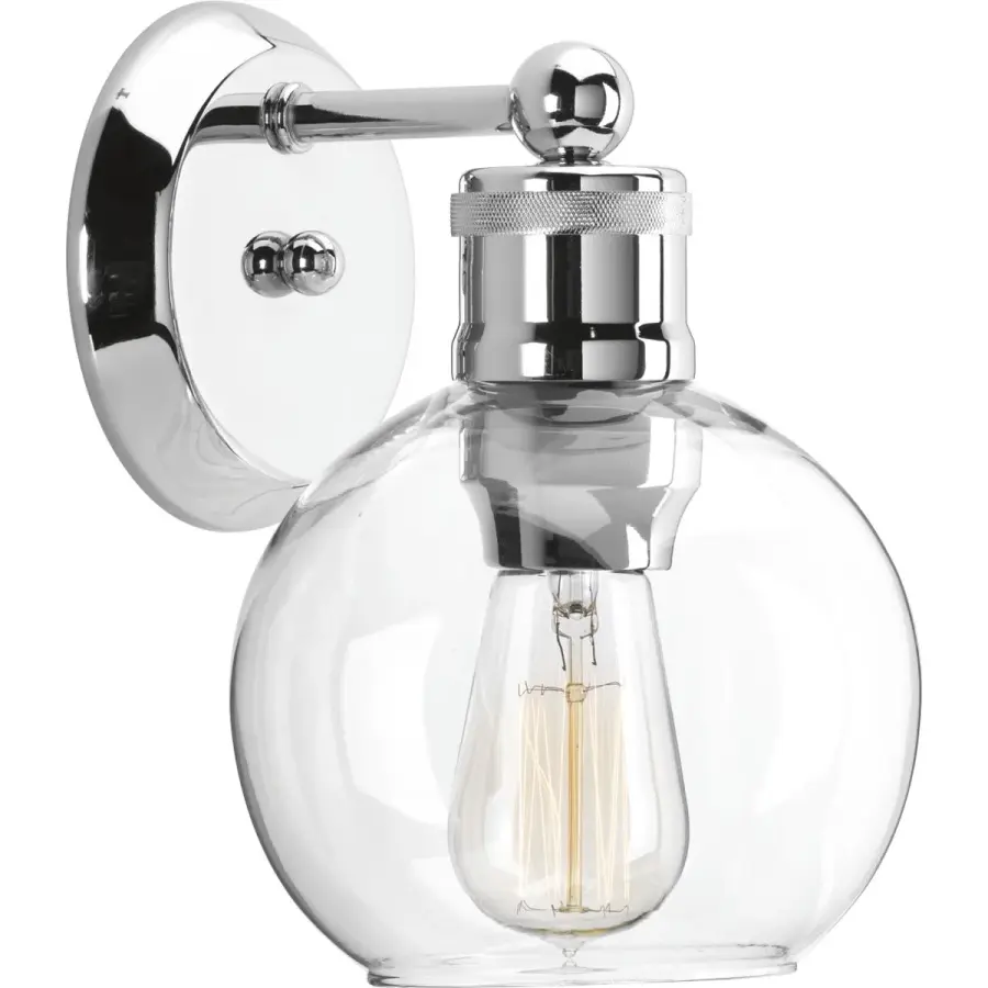 Hansford One-Light Clear Glass Bath Vanity Light - Image 2