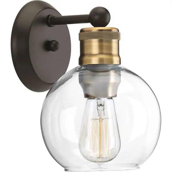 Hansford One-Light Clear Glass Bath Vanity Light - Image 3