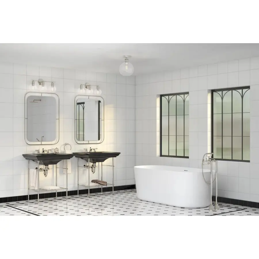 Hansford Three-Light Clear Glass Bath Vanity Light - Image 6