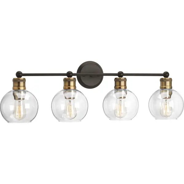 Hansford Four-Light Clear Glass Bath Vanity Light - Image 1