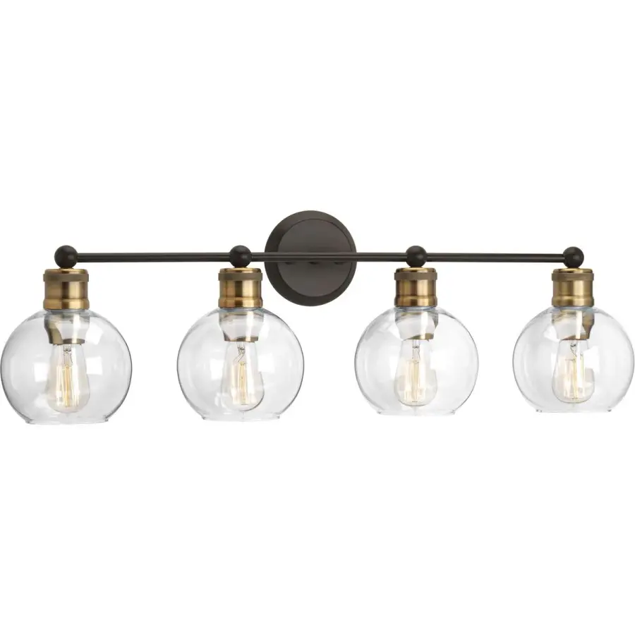 Hansford Four-Light Clear Glass Bath Vanity Light - Image 1