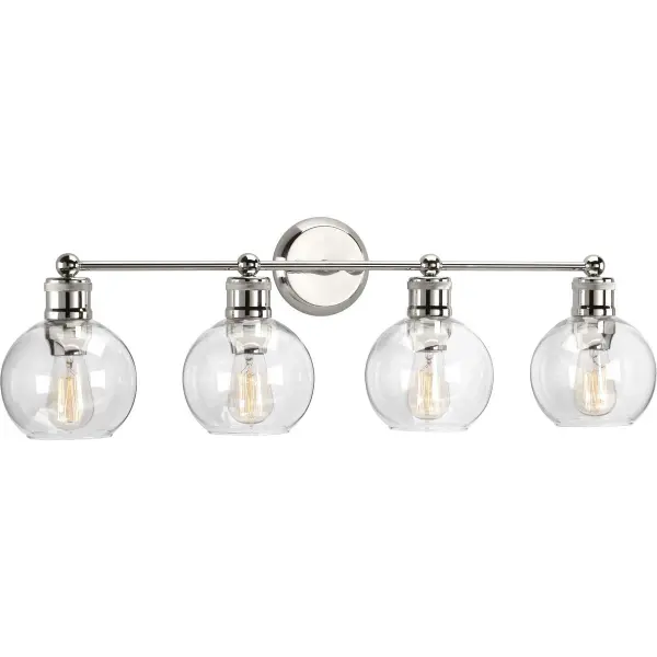 Hansford Four-Light Clear Glass Bath Vanity Light - Image 3