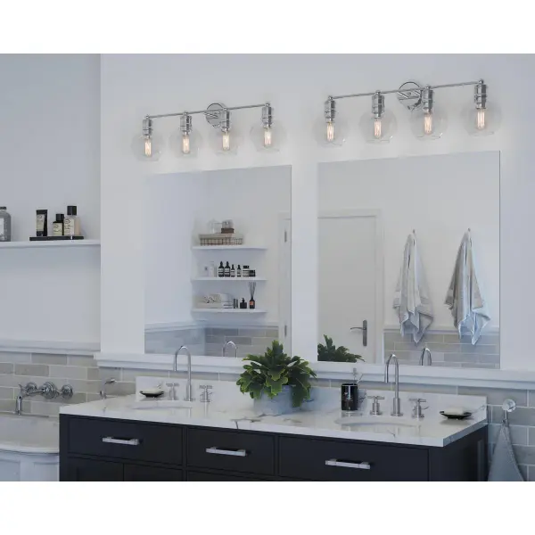 Hansford Four-Light Clear Glass Bath Vanity Light - Image 6