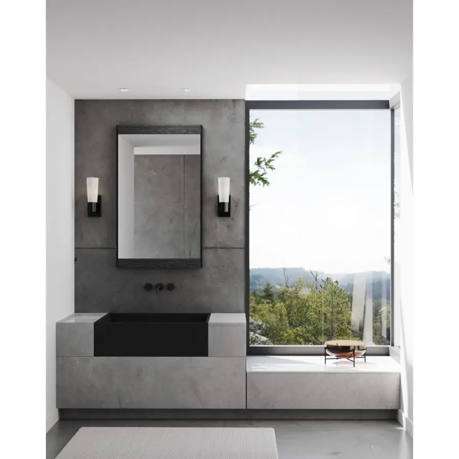 Zura One-Light Etched Opal Glass Bath Vanity Light - Image 6