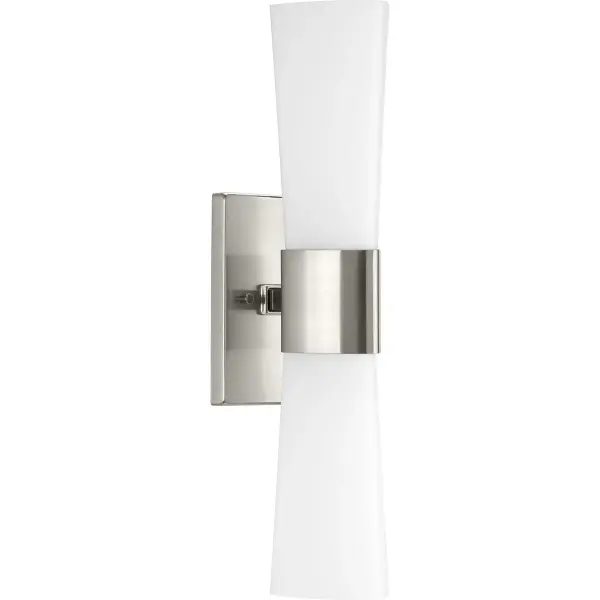 Zura Two-Light Etched Opal Glass Bath Vanity Light - Image 2