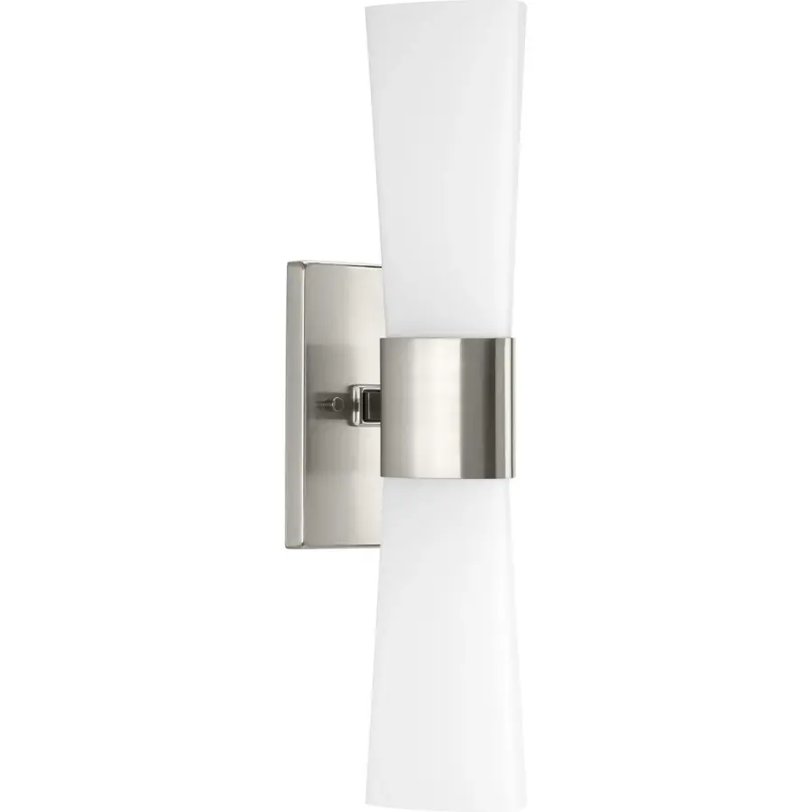 Zura Two-Light Etched Opal Glass Bath Vanity Light - Image 2