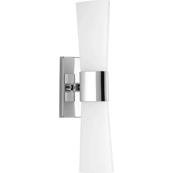 Zura Two-Light Etched Opal Glass Bath Vanity Light - Image 3