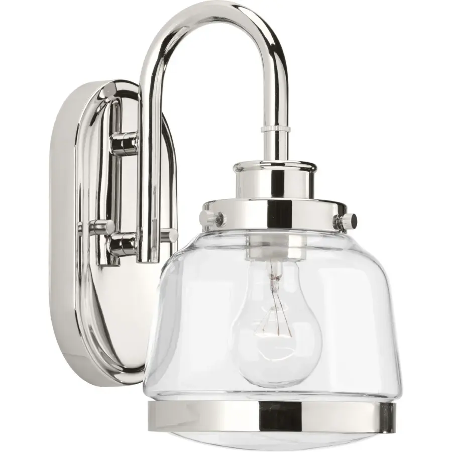 Judson One-Light Clear Glass Bath Vanity Light - Image 1
