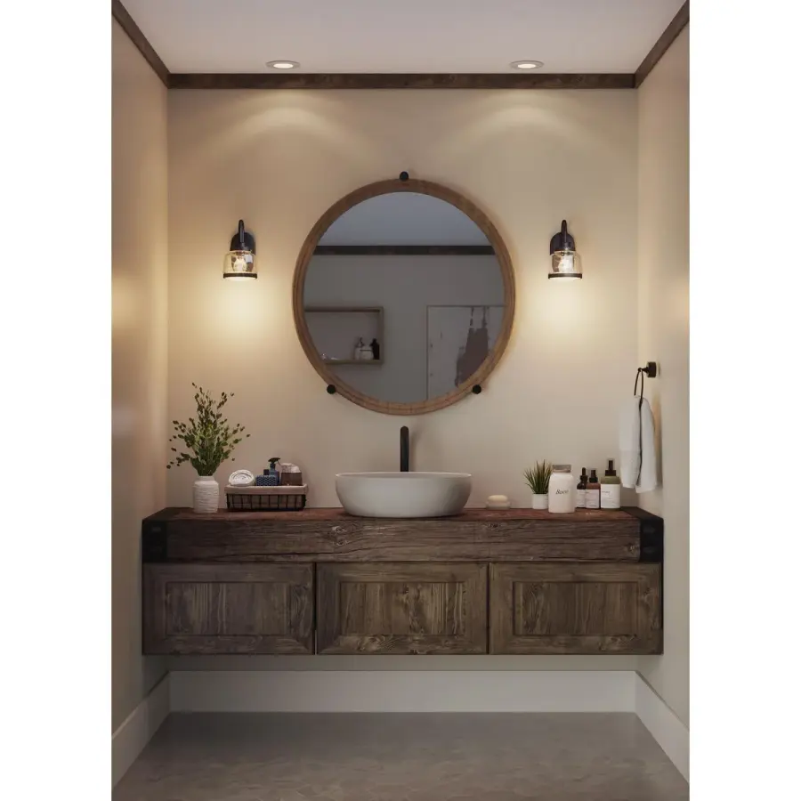 Judson One-Light Clear Glass Bath Vanity Light - Image 4