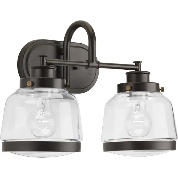 Judson Two-Light Clear Glass Bath Vanity Light - Image 2