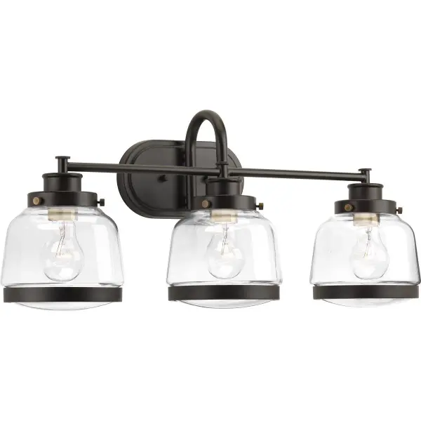 Judson Three-Light Clear Glass Bath Vanity Light - Image 2