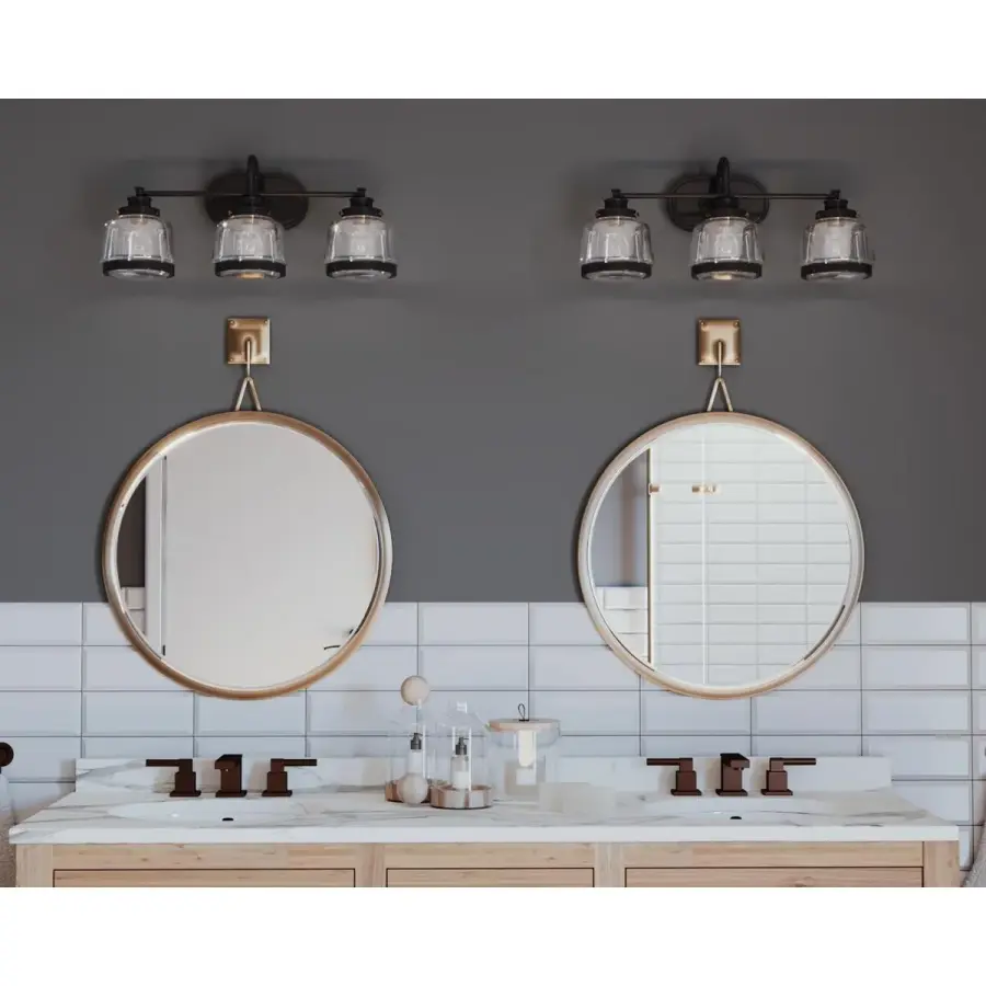 Judson Three-Light Clear Glass Bath Vanity Light - Image 4