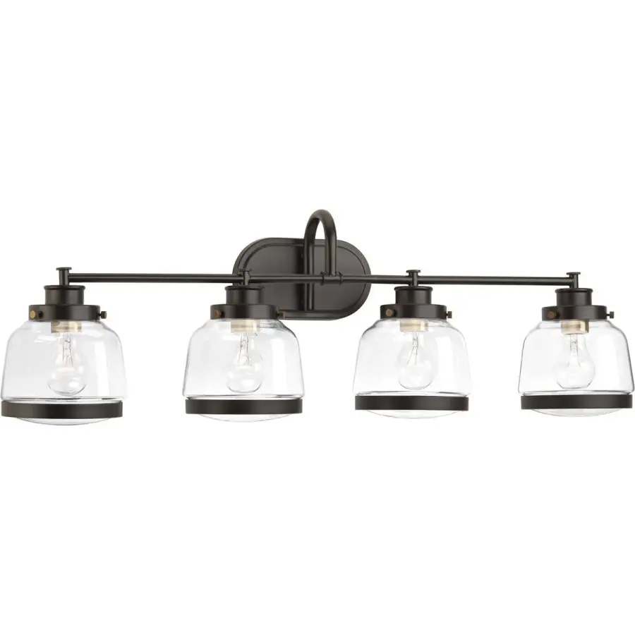 Judson Four-Light Clear Glass Bath Vanity Light - Image 1
