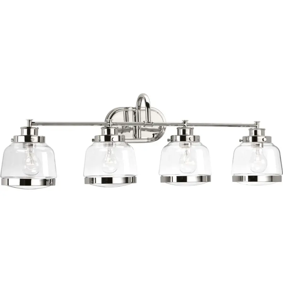 Judson Four-Light Clear Glass Bath Vanity Light - Image 2
