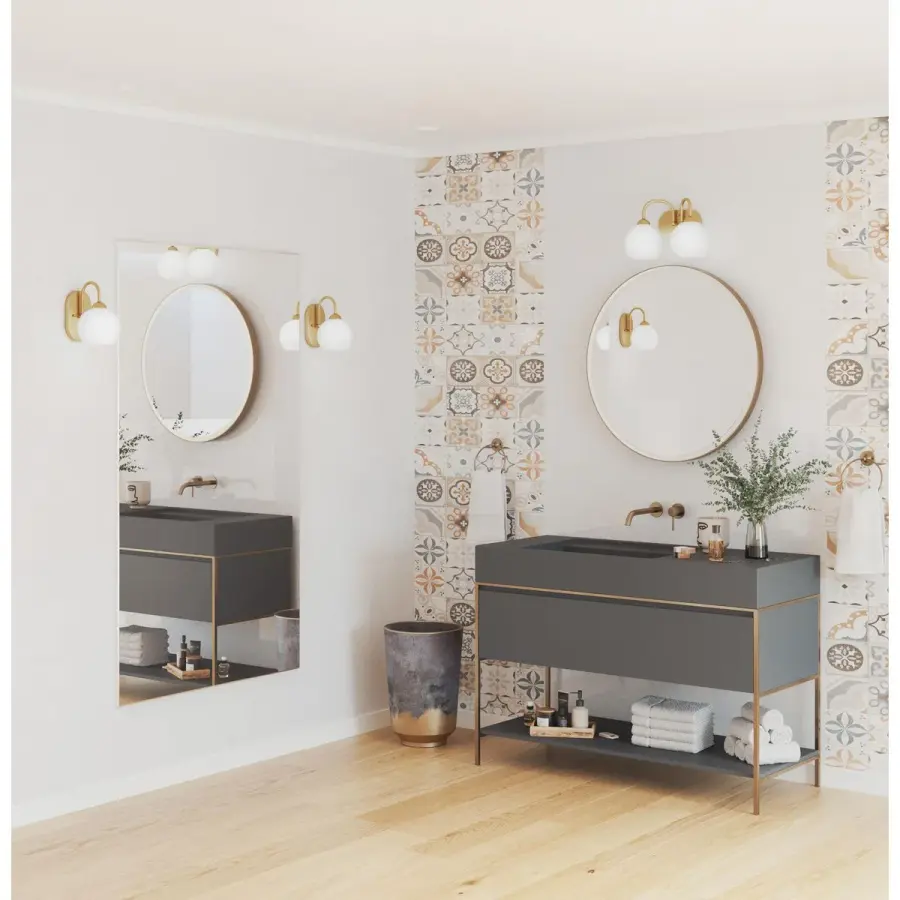 Carisa One-Light Opal Glass Bath Vanity Light - Image 3
