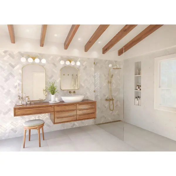 Carisa Four-Light Opal Glass Bath Vanity Light - Image 3