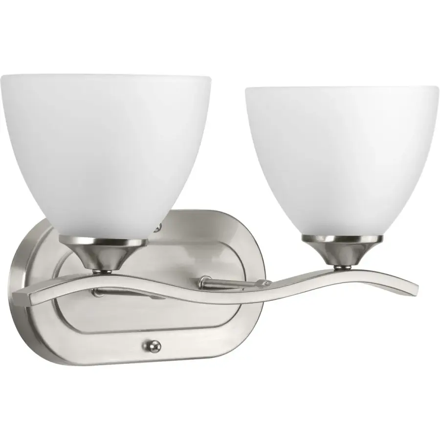 Laird Two-Light Etched Glass Bath Vanity Light - Image 2