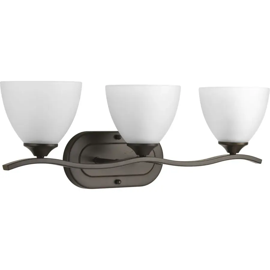 Laird Three-Light Etched Glass Bath Vanity Light - Image 1
