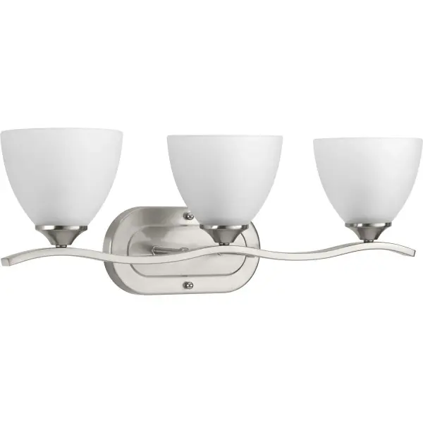Laird Three-Light Etched Glass Bath Vanity Light - Image 2