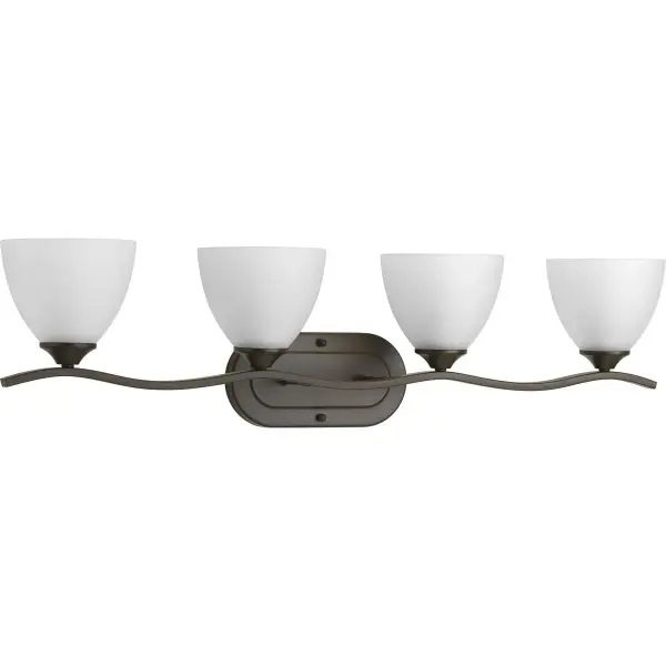 Laird Four-Light Etched Glass Bath Vanity Light - Image 2