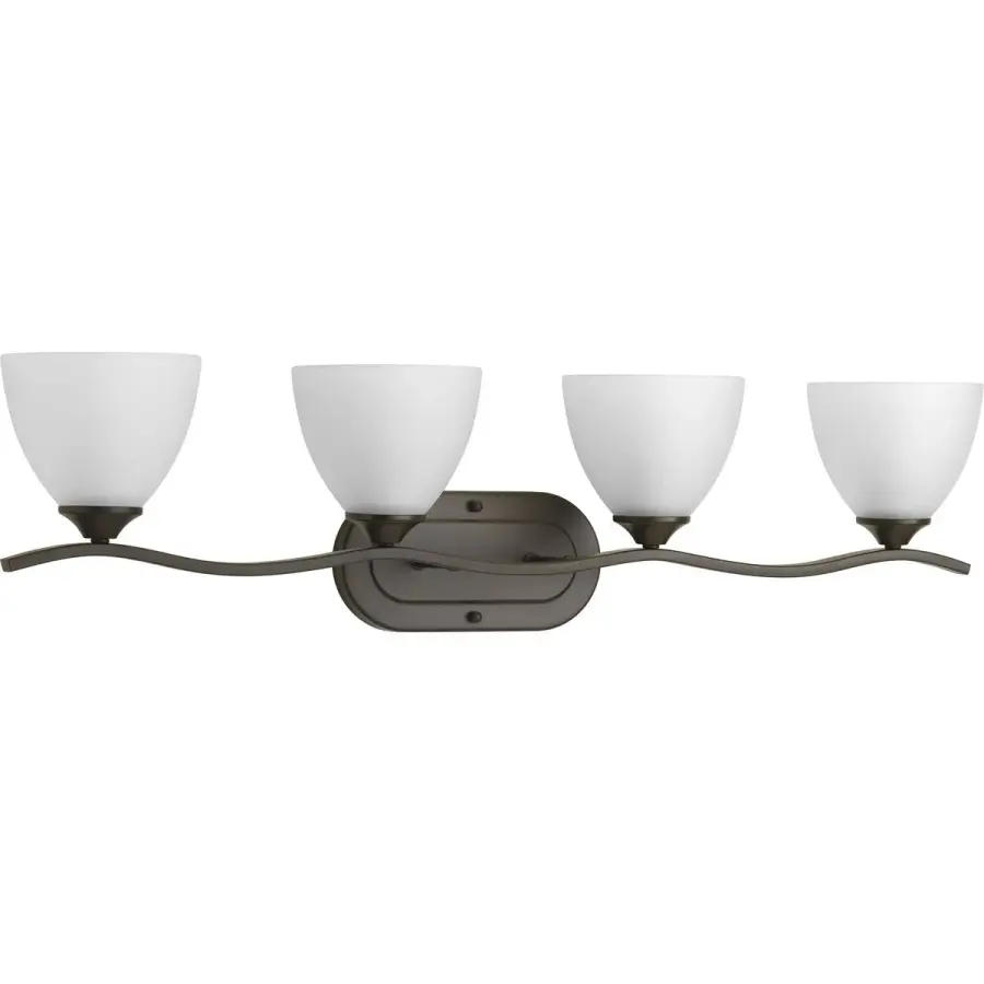 Laird Four-Light Etched Glass Bath Vanity Light - Image 2
