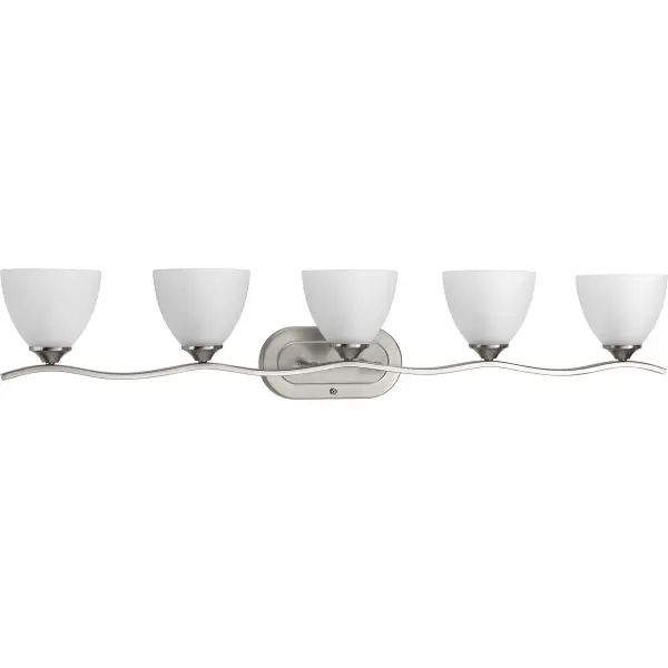 Laird Five-Light Etched Glass Bath Vanity Light - Image 1